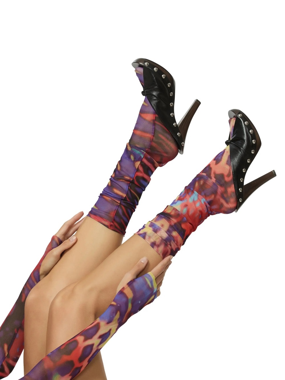 Cobalt Scale Socks
